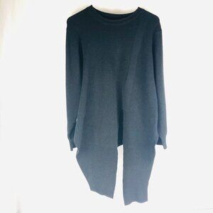 City Chic Asymmetrical Hem Black Sweater L